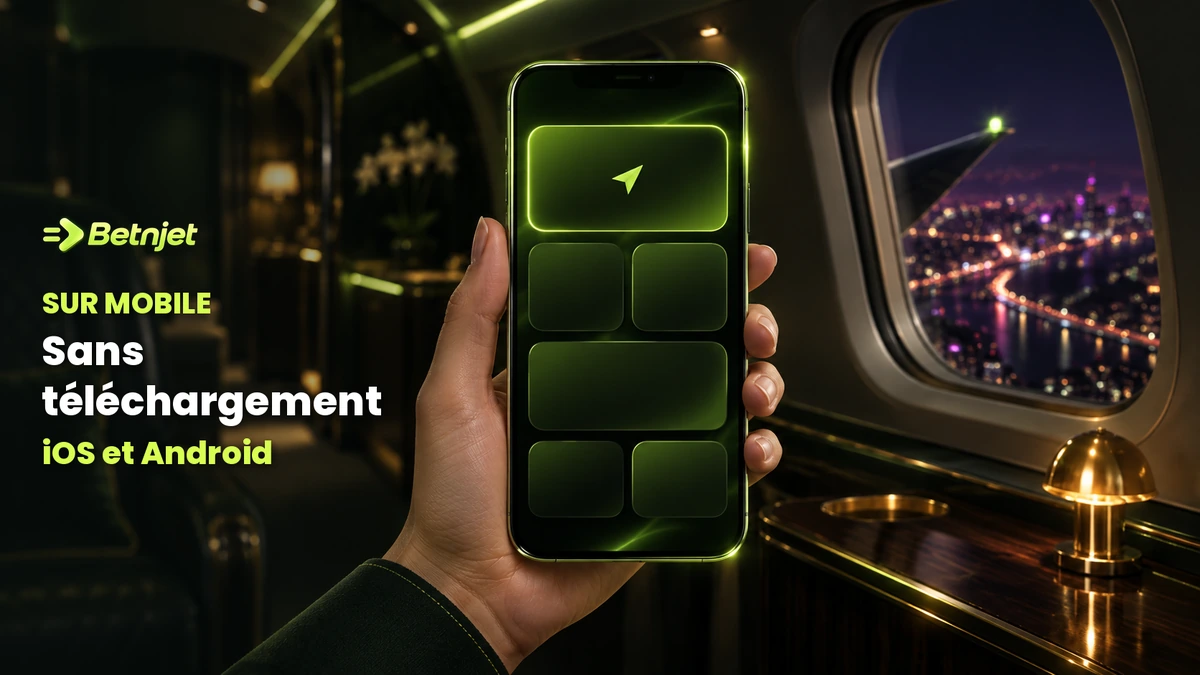 Version mobile de Betnjet Casino dans le navigateur, sur iPhone et Android